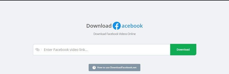 An online web tool to download FB videos.